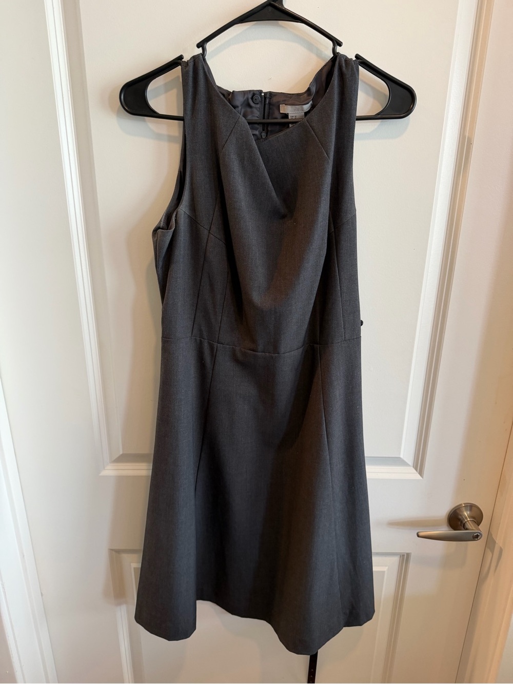 H&M Dark Gray Sleeveless Midi Sheath Dress